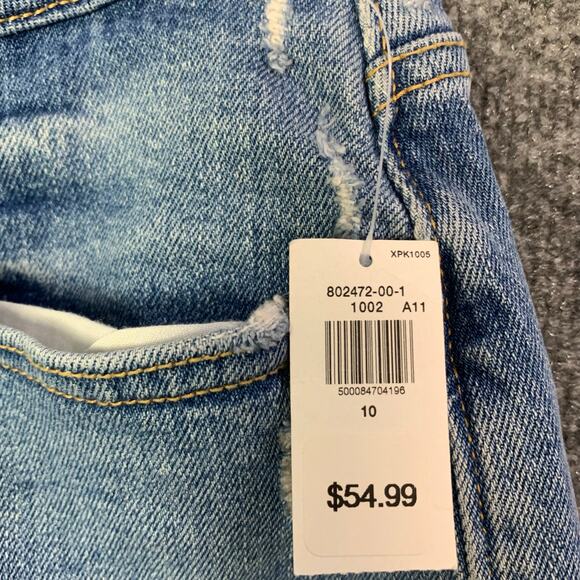 NWT Old Navy High Rise Curvy O.G. Straight Jeans Women’s Size 10 Raw Hem - Picture 8 of 10